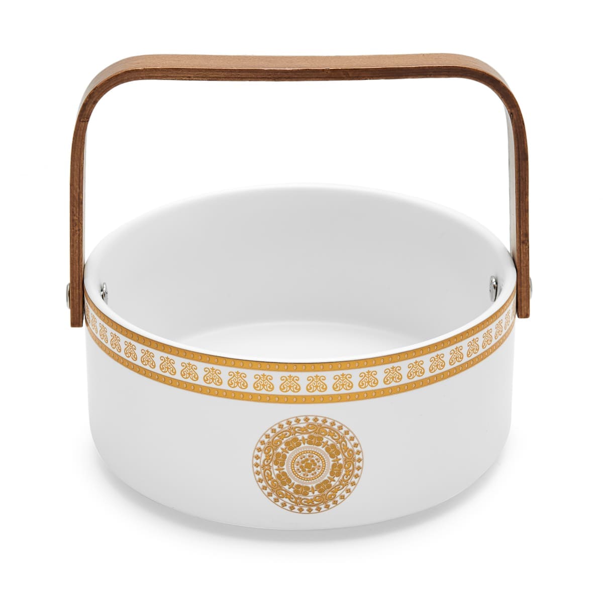 Конфетница с деревянной ручкой