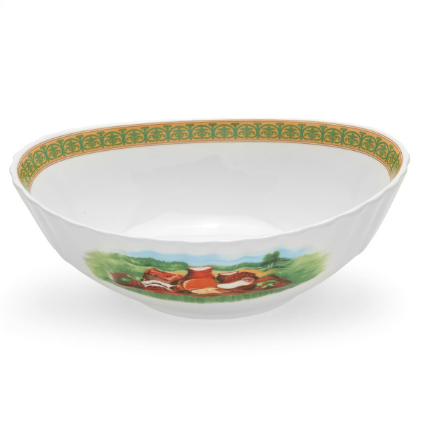 Салатница овальная "Зеленый луг"