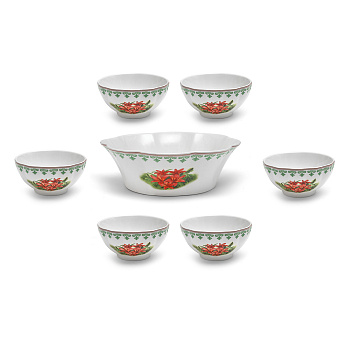 Набор «Салатница и 6 пиал "Саранки"»